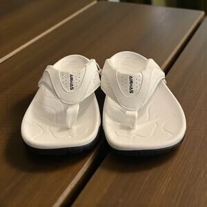 AIRHAS White Men's Shoes Sandals Arch Support Slip ons High Traction Size 12.5